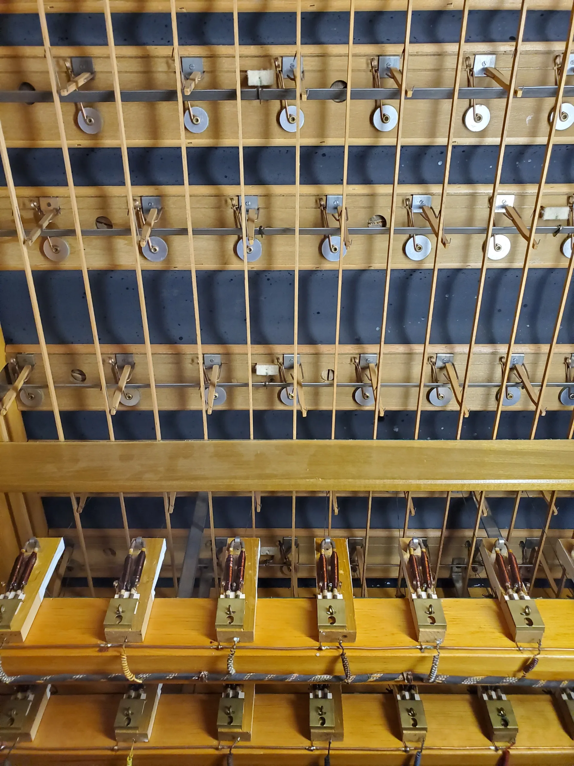 organ stop actions and trackers