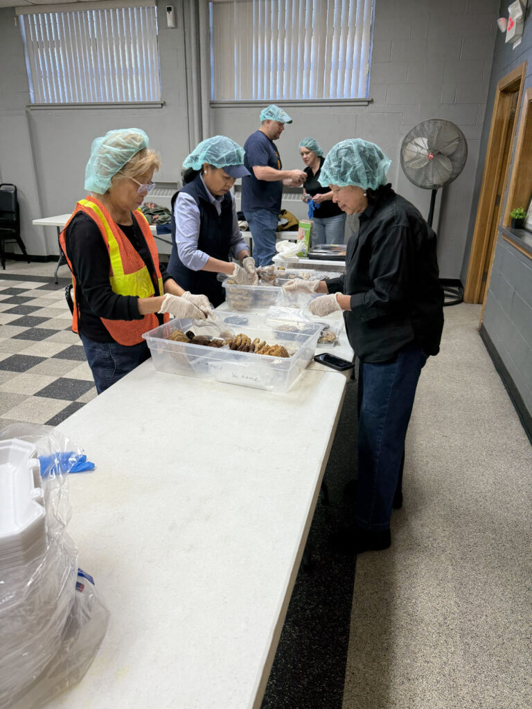 serving meals to community