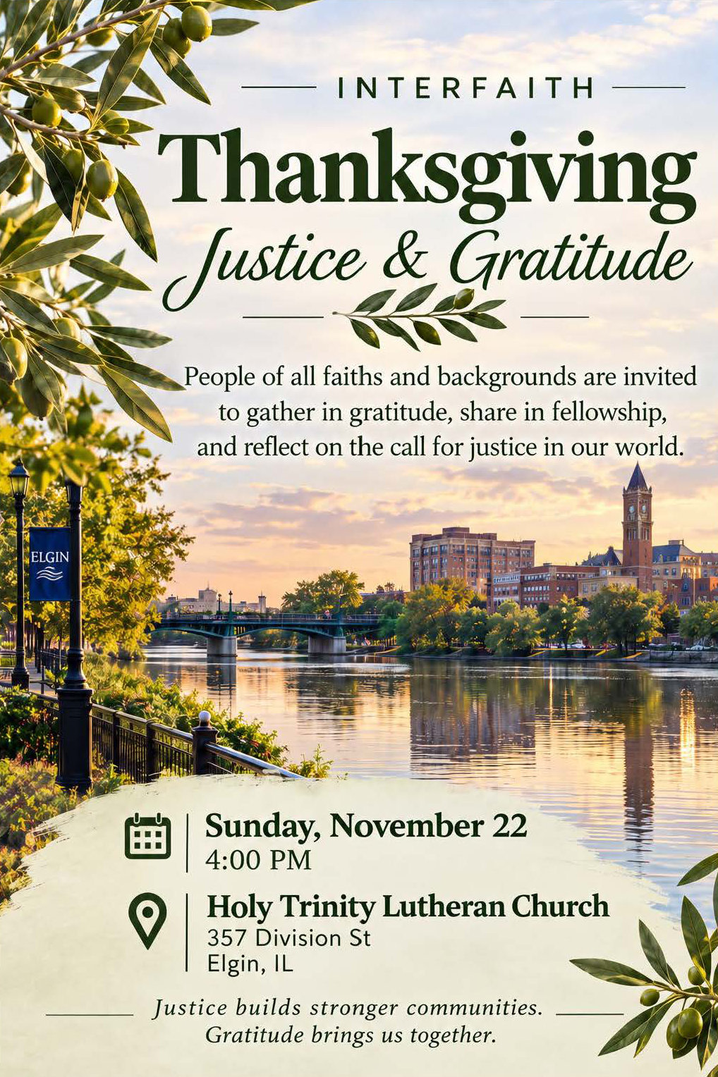 Interfaith Thanksgiving Justice & Gratitude